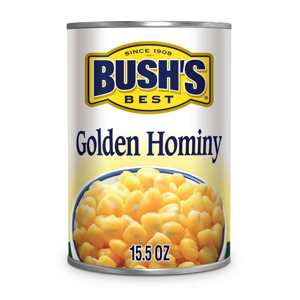 Bush's Golden Hominy, Canned Yellow Hominy, 15.5 oz