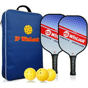 JP WinLook Pickleball Paddle Set with Graphite Face - Lightweight, Starter to Professional, Indoor/Outdoor USAPA Approved Racquets, Men/Women, 3 Pickle Balls, 1 Racket Bag