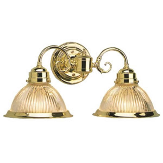 Design House 503029 Millbridge 2-Light Wall Sconce, Polished Brass Finish