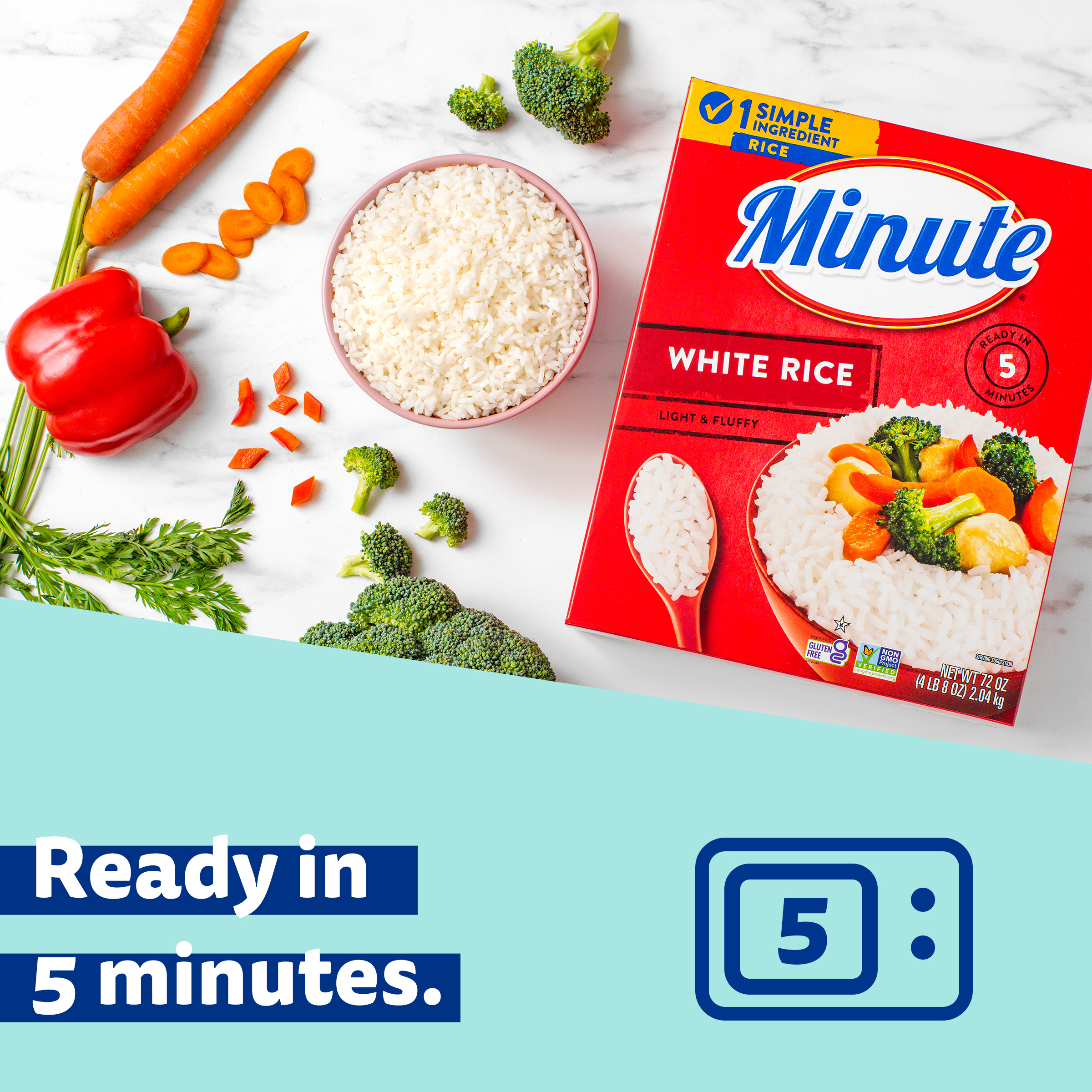 (4 pack) Minute Instant White Rice, Light and Fluffy, 72 oz - image 4 of 9