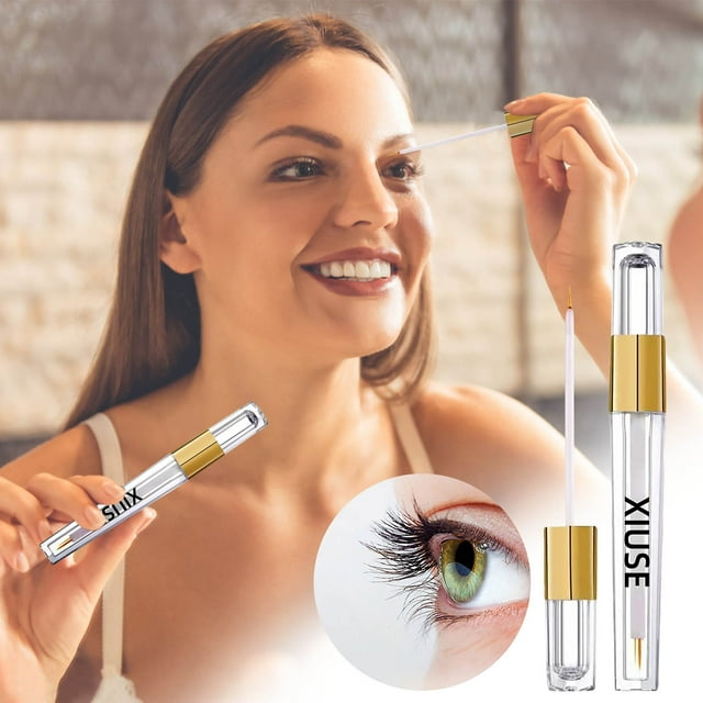 Cremas y lociones para manos. Máscara de pestañas líquida transparente XIUSE para pestañas naturales, alargadoras y con volumen. Base reparadora. Maquillaje líquido de 10 ml.