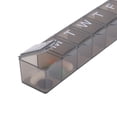 thumbnail image 2 of Unique Bargains Lightweight 7 Compartment Single Row Pill Case Clear Gray, 2 of 6