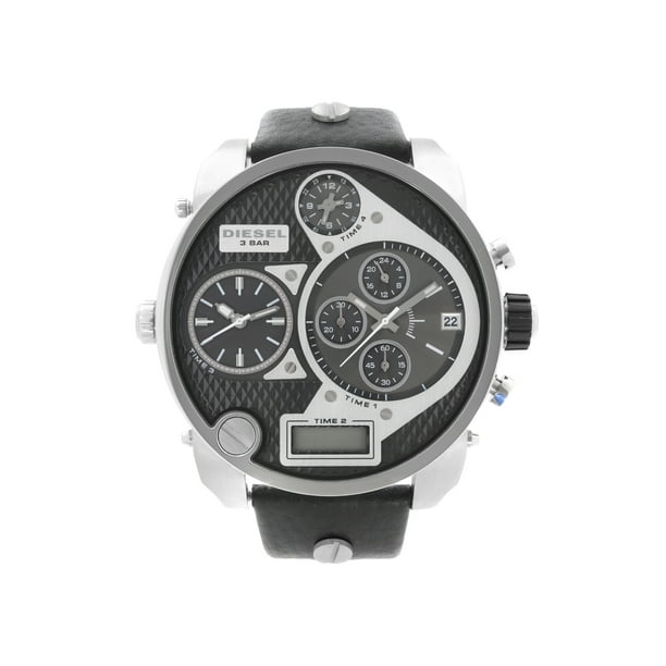 Diesel Big Daddy Chronograph Three Time Zone Steel Quartz Men's Watch