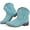 691 Blue, variant on Ecetana Cowboy Boots for Women Ankle Cowgirl Booties Pointed Toe Embroidery Western Short Boots