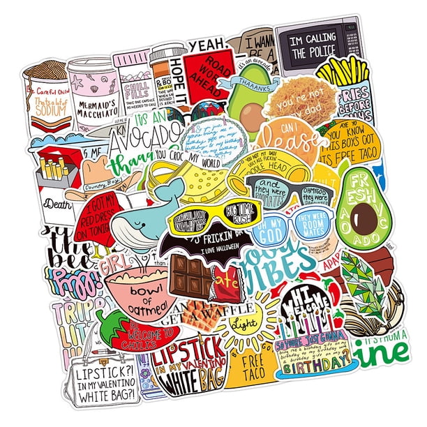 Yuarrent 50 Uds pegatina impermeable frases inspiradoras en inglés pegatinas de grafiti maleta portátil Scooter refrigerador pegatinas de taza Decoración del hogar frases de vid