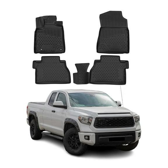 OMAC Floor Mats Liner for Toyota Tundra CrewMax Cab 2014-2021 TPE All-Weather 4x