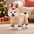 thumbnail image 3 of Dog Christmas Costume,Dog Christmas Reindeer Hoodie Coat with Elk Antlers, Boy Girl Cute Warm Winter Holiday Puppy Outfit for Small Medium Dogs Cats Pets, 3 of 5
