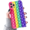 thumbnail image 1 of IBAOLEA Push Pop Phone Case for iPhone 11 Pro Max Push Pop Bubble Fidget Toys case Rainbow Soft Silicone Shockproof Protective Cover for Apple iPhone 11 Pro Max,6.5 Inch - Red iPhone 11 Pro Max, 1 of 8
