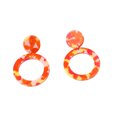 thumbnail image 2 of Jumpingount Pendientes colgantes para niña, suministro de joyería, aro grande a la moda, pendiente de personalidad para mujer con orificio para la oreja, Ropa, zapatos y accesorios Miscelánea Rojo Jumpingount AP010392-02, 2 of 6