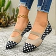 thumbnail image 5 of SuTry Women's Pointed Toe Flats Polka Dot Print Stretch Strap Lightweight Breathable Mesh Comfortable Casual Walking Shoes(41), 5 of 9