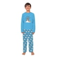 thumbnail image 4 of Snowman and Orange Cat Matching Family Christmas Pajamas with Pet, 2 Side Pockets, Available in Plus Sizes, 4 of 7