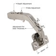 thumbnail image 5 of DTC Bi-Fold Corner, Lazy Susan Self Closing 135-Degree Kitchen Cabinet Door Hinge, Nickel Plated, 5 of 5