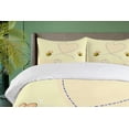 thumbnail image 4 of Ambesonne Honey Bee Duvet Cover Set, Buzzing Flies Heart Shape, 2-Calking, Pale Yellow Champagne, 4 of 7