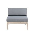 thumbnail image 4 of Linon Sorrell Acacia Armless Outdoor Lounge Chair with Cushions, Walnut/Gray, 4 of 17