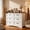 Retro Tabletop, variant on Dresser for Bedroom, 6 Drawer Dresser with Metal Handles, Modern Chest of Drawers for Living Room, Hallway, Bedroom Furniture, White