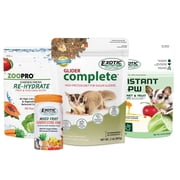 Sugar Glider Superior Food Starter Package - Nutritionally Complete Pellet Diet & High Protein Supplemental Food for Sugar Gliders… (4 Piece Set)