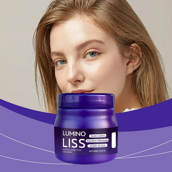 HYLLai Keratin Hair Straightening Cream with Lactic Acid & Oil, Nourishing Scalp Treatment for Shiny, Smooth Hair, 250g