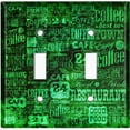 thumbnail image 2 of Metal Light Switch Wall Plate Outlet Cover (Coffee Shop Cafe Restaurant Sign Black Green - Double Toggle), 2 of 2