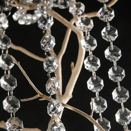 

Crystal Acrylic Clear Bead Chandelier Garland Hanging 3.3 FT Decor N0P3 P8O7