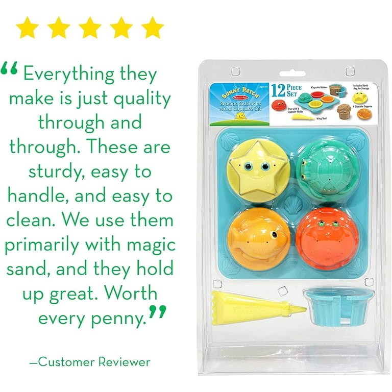 Melissa Doug Seaside Sidekicks Sand Cupcake Set