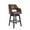 Brown, variant on 28" Counter Height Bar Stools Set of 2, Swivel Upholstered Barstools with Solid Wood Legs and Footrest, Farmhouse Bar Chairs for Kitchen Island, Blue Linen