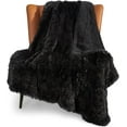 Bedsure Faux Fur Blanket King Size Black Fluffy Blankets Throws