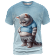 thumbnail image 2 of Lotusprinthandmade Funny Cat Unisex T-shirt 3D S-5XL Multicolor, cat shirt, cat t shirt, cat t shirts for women, 2 of 5