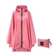 thumbnail image 1 of Advancent Mujeres Hombres Capa de lluvia Cremallera frontal Transpirable Poliéster Ropa impermeable Camping Viajar Capa impermeable portátil Paraguas de lluvia Rosa, 1 of 6