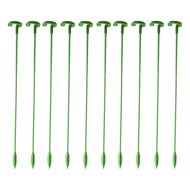 10 Uds. Varilla de soporte con forma Floral para jardín, soporte de flores de tallo único, soportes para plantas 37cm Cola Enrejado trepador