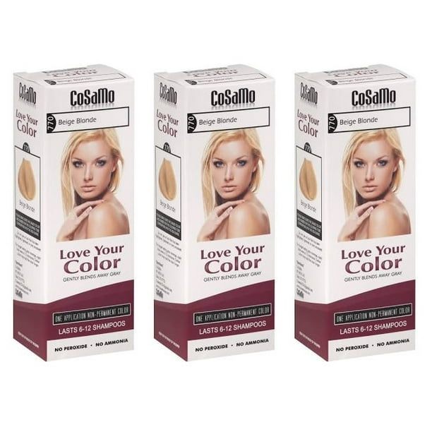 CoSaMo - Love Your Color Non-Permanent Hair Color 770 Beige Blonde - 3 oz. (Pack of 3) CoSaMo - Love Your Color Non-Permanent Hair Color 770 Beige Blonde - 3 oz. (Pack of 3)