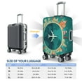 thumbnail image 6 of Easygdp Around The Planet Double-Sided Printed Elastic Suitcase Protective Cover,Invisible Zipper, Business Trip Luggage Cases,Washable And Resistant To Falling -Small, 6 of 9