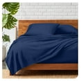 thumbnail image 3 of DaiZuY Split Head King Sheet Set - 1800 Ultra-Soft Microfiber Bed Sheets - Double Brushed - Deep Pockets - 4 Piece Set - FlexTop King Bedding Sheets (Split Head King, Dark Blue), 3 of 9