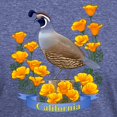 thumbnail image 3 of CafePress - California Quail & Golden Poppy Men's Deluxe T Shi - Mens Tri-blend T-Shirt, 3 of 4