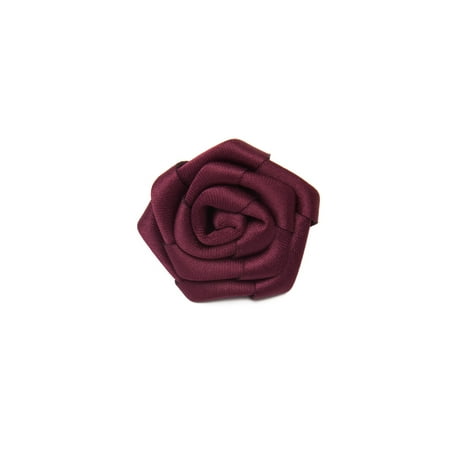 - Jacob Alexander Satin Open Rose Lapel Flower Boutonniere