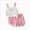 Z002-Pink, variant on WXFAZCVU Baby Girl Clothes Summer Outfits Sleeveless Shirts and Ruffle Shorts Cute Set Size 4 Years