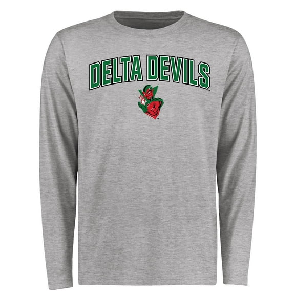 Men's Ash Mississippi Valley State Delta Devils Proud Mascot Long Sleeve T-Shirt