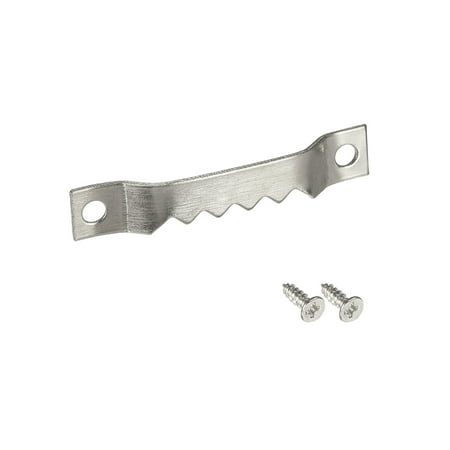 

Picture Hangers 1 3/5 Inch Double Hole w Screws for Frame Hanging 10 Pcs (Silver)