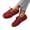 Red, variant on YOUYEDIAN Loafers for Women Versatile Slip On Square Toe Fashion Lace-up Comfy Flats Casual Outdoor Soft Walking Shoes