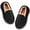 Black, variant on ​FUPPIA Boy's Slippers Boys Moccasin Slippers Memory Foam Indoor Outdoor House Shoes Black Big Kid 1