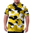 thumbnail image 3 of BRANROY Men's Big and Tall Polo - Camo Pattern UPF 50+ Mens Polo Shirts Short Sleeve, Breathable Golf Shirts and Casual Shirts for Men - Great for Hot Weather & Daily Wear,Yellow,5XL, 3 of 8