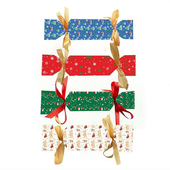 4 PCS Candy-Shape Christmas Surprise Money Pull Pouch, Surprise Pull Out Money Gift Box, Creative Exploding Money Roll Pull Pouch for Cash Gift