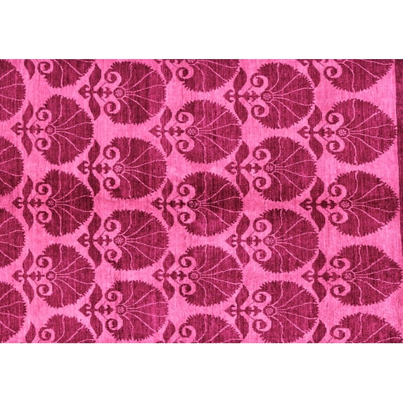 Ahgly Company Indoor Rectangle Abstract Pink Modern Area Rugs, 2' x 3'
