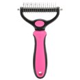 thumbnail image 2 of Pet Undercoat Rake Brush,Pet Undercoat Rake Double Dog Dematting Rake Comb Pet Undercoat Rake Best in Class, 2 of 14