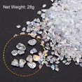 thumbnail image 3 of Uxcell 2 Colors Crushed Glass Chips, 1-4mm Irregular Sequins Metallic Color Glass 28g White, Black, 3 of 5