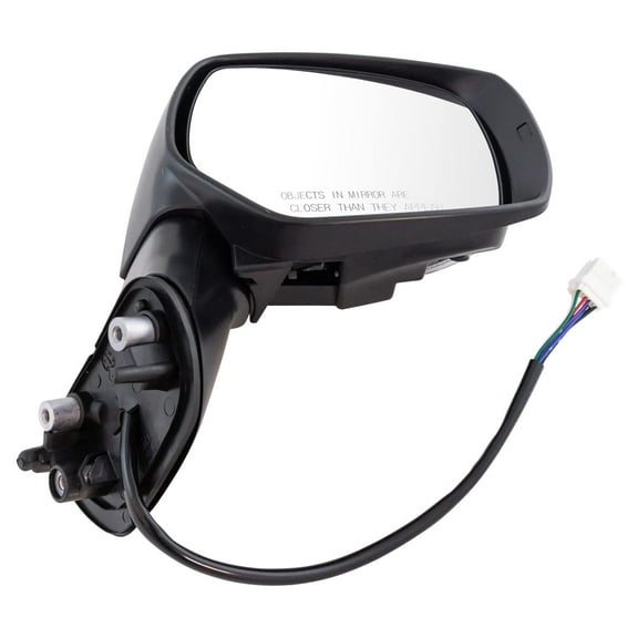TRQ Mirror Power Heated Turn Signal Smooth Black RH for 13-14 XV Crosstrek MRA06909