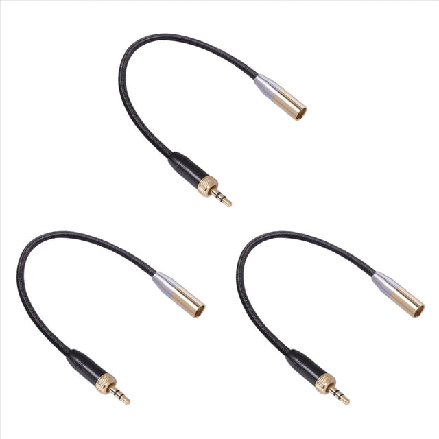 3X Cable de Micrófono de Audio Rosca Interna 3.5MM Macho A MINI XLR 3PIN Cable Adaptador para Cámara SLR Cable de Audio