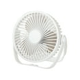 thumbnail image 2 of Ventilador de escritorio USB enchufable, mini ventilador portátil compacto, pequeño ventilador personal de 3 velocidades para casa, oficina, viajes, coche y mochileros. Blanco, 2 of 9