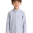 thumbnail image 4 of Grblisyd Back to School Clothes Boys Girls Quick Dry Long Sleeve Striped Button Down Shirts with Chest Pocket Formal Uniform Dress Shirt, 4 of 6