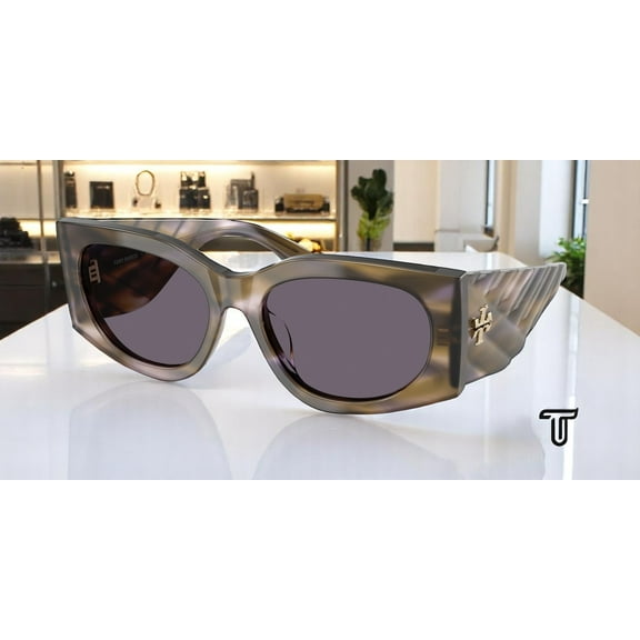 TORY BURCH TY7221U 20271A Purple Striated Purple 56 mm Women's Sunglasses
