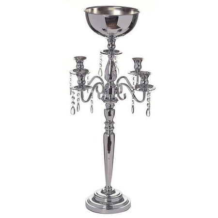 Efavormart 33 Tall Silver Arm Shiny Metal Candelabra Chandelier Efavormart 33 Tall Silver Arm Shiny Metal Candelabra Chandelier Votive Candle Holder Wedding Centerpiece